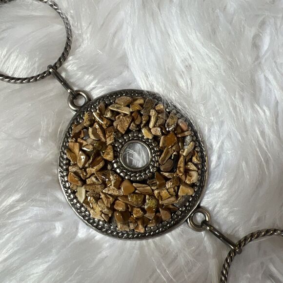 Vintage Chain Belt With Pebbled Loops